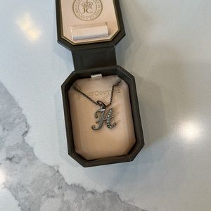 Juicy Couture H Initial Pendant Necklace